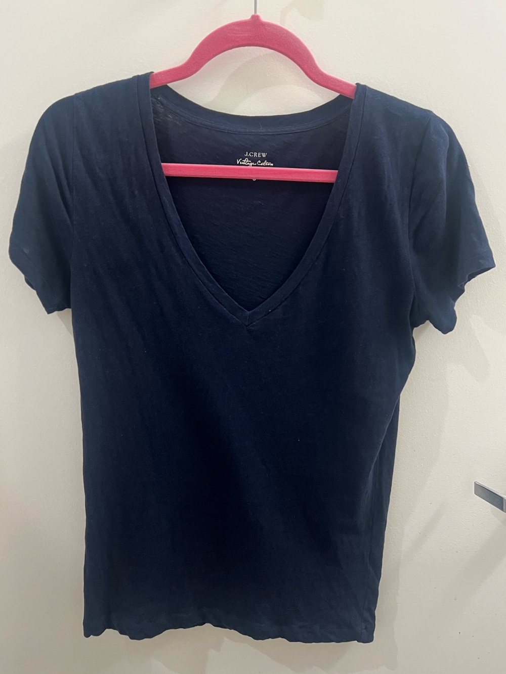 J. Crew Navy Vintage Cotton Tee - Small